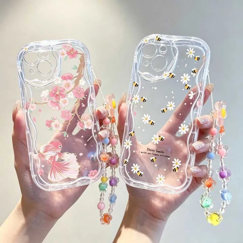 Cute Cartoon Wrist Strap Silicone Case - Casing Tali Pergelangan Tangan Motif Lebah