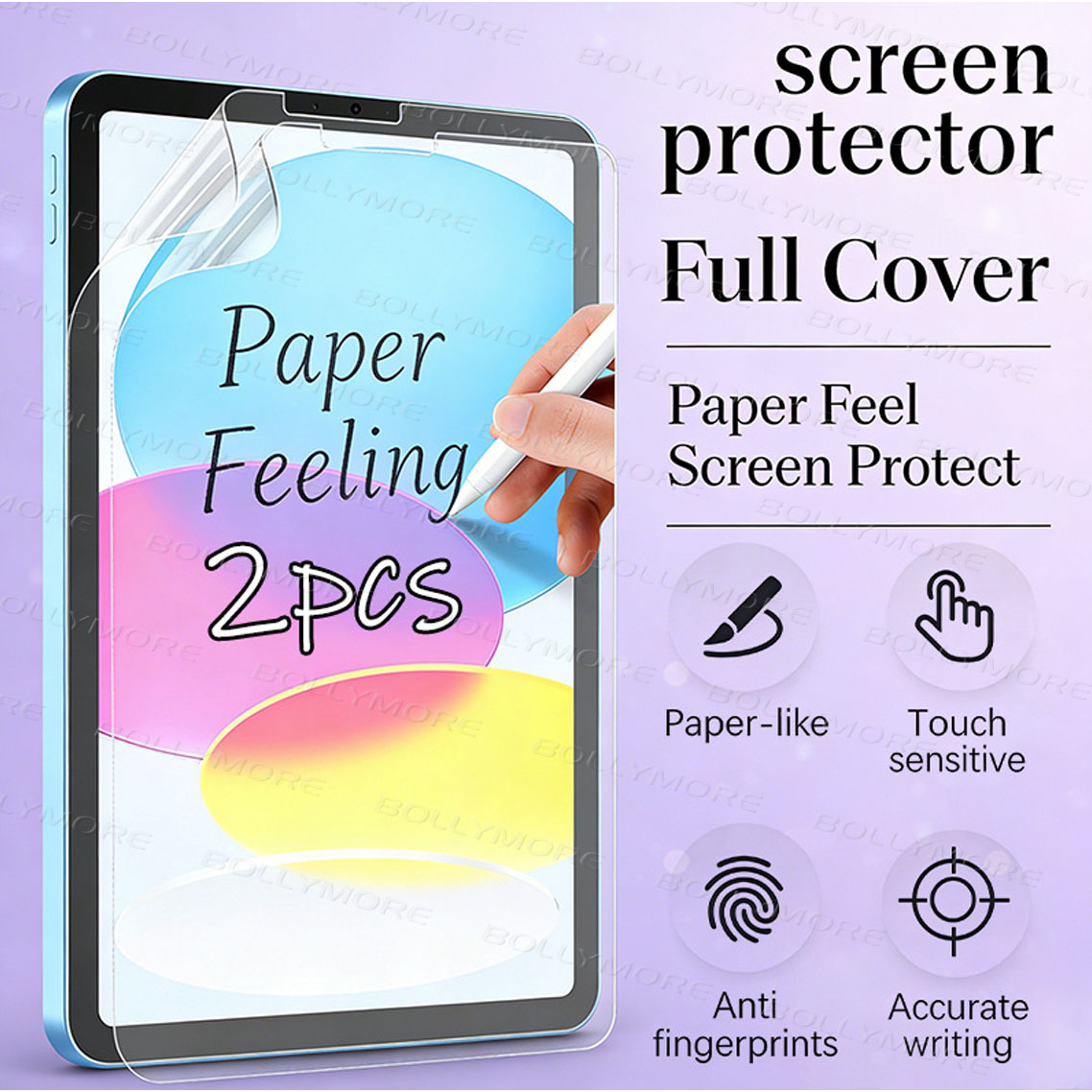 Matte Anti Glare Screen Protector - 2 Buah, Film Pelindung Datar, Cocok